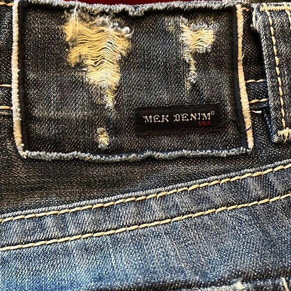 MEK Denim Men’s size W 40 denim jeans shorts Jorts baggy Skater - Picture 15 of 16